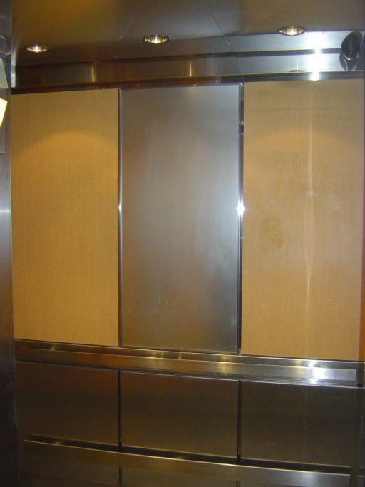 Brushed Steel elevator panel 512